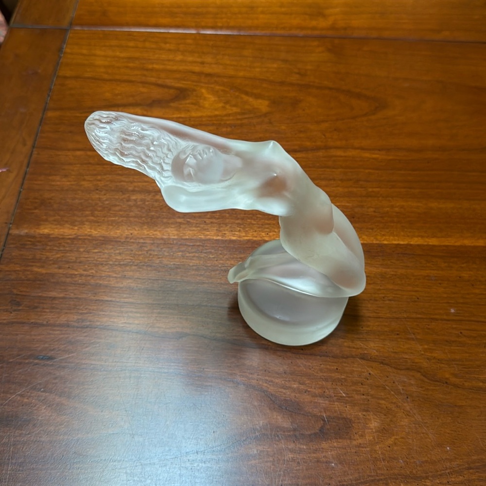 Lalique Crystal "Chrysis" Female Nude Figurine Figure Glass Car Mascot